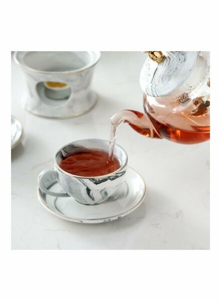 طقم فناجين قهوة بتصميم رخامي