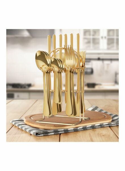 طقم أدوات مائدة - ذهبي