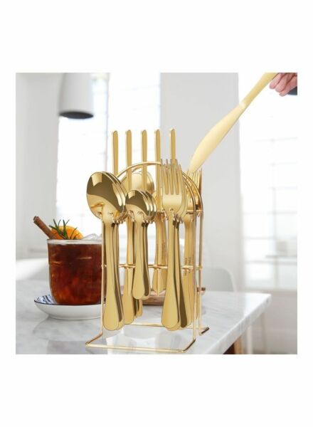طقم أدوات مائدة - ذهبي