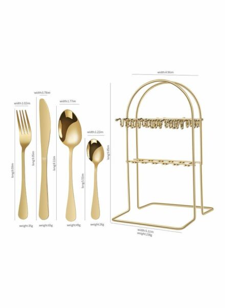 طقم أدوات مائدة - ذهبي