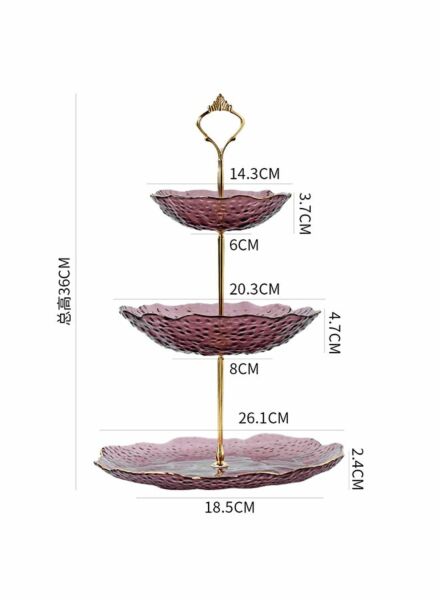 ستاند تقديم الحلويات - ارجواني
