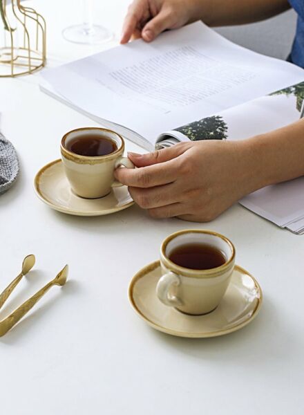 طقم تقديم قهوة تركية - 12 قطعة