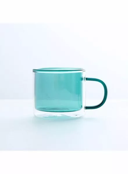 كوب ماري زجاج مزدوج - أخضر