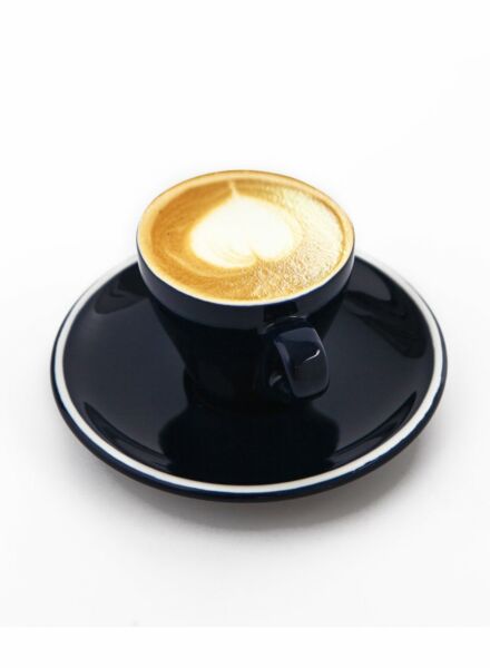 طقم من كوب وصحن - أزرق بحري