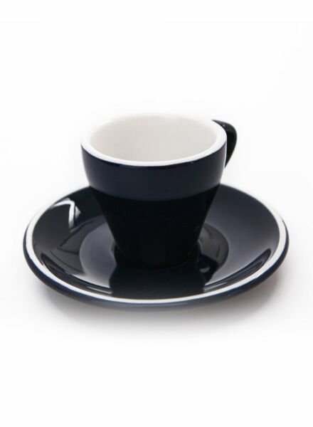 طقم من كوب وصحن - أزرق بحري