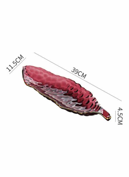 طبق على شكل بازيلاء - أحمر