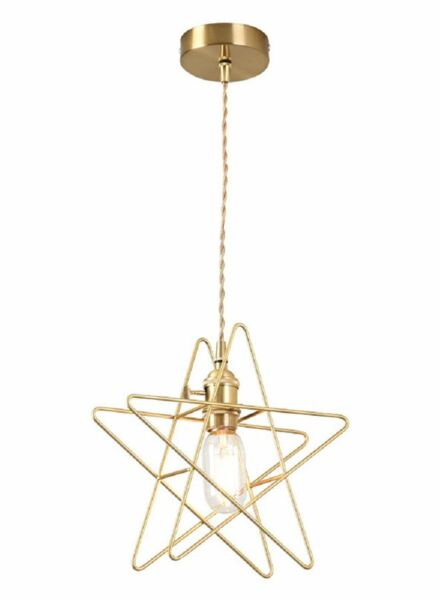 إنارة معلقة شكل نجمة - ذهبي