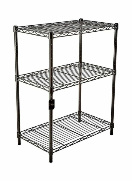 وحدة أرفف من الصلب - اسود