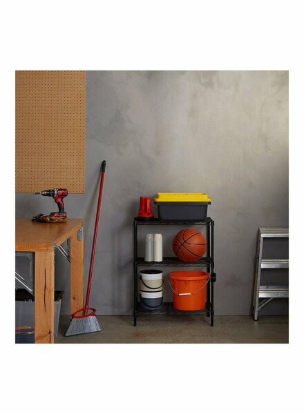 وحدة أرفف من الصلب - اسود