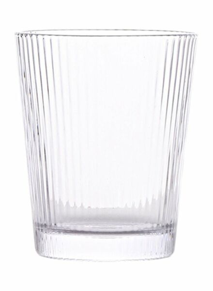 كاس زجاج مخطط بتصميم شفاف