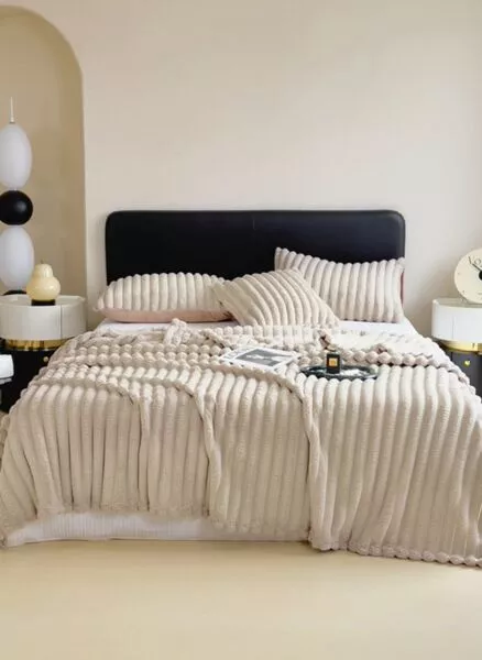 بطانية من فرو الارنب قصير الوبرة 200X230 سم