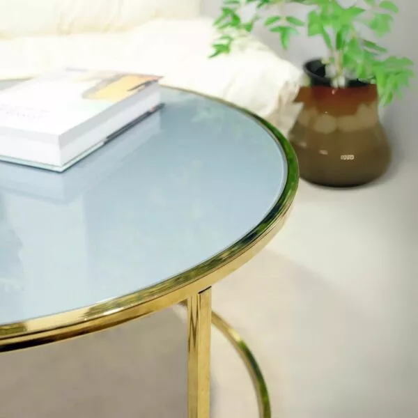طاولة قهوة مستديرة فيريل - ذهبي