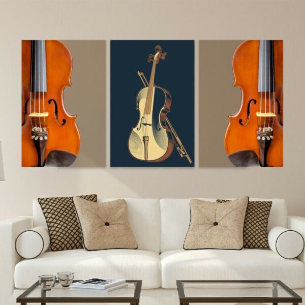 طقم لوحة جدارية فنية اوناي لتزيين الحائط 3 قطع - متعدد الالوان 