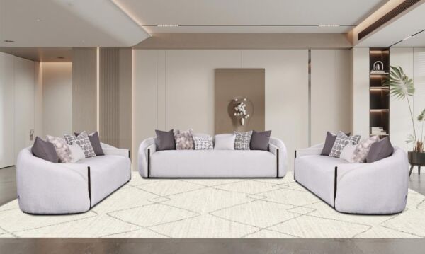 كنبة ثلاثية غسق - ابيض