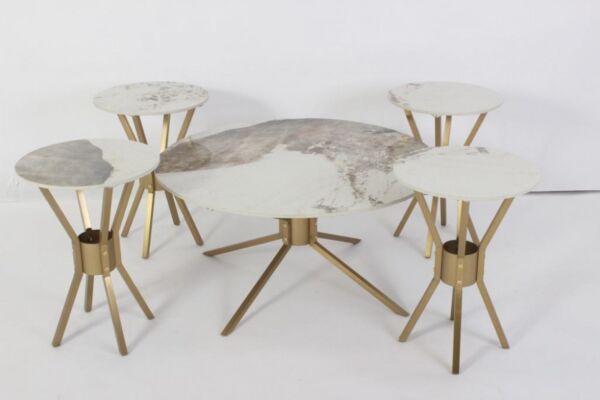 طقم طاولات قهوة من كرويلا - 5 قطع