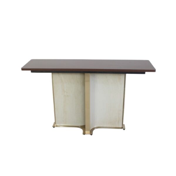 كونسول مارتن خشب بقواعد ستيل واستيكر سيراميك