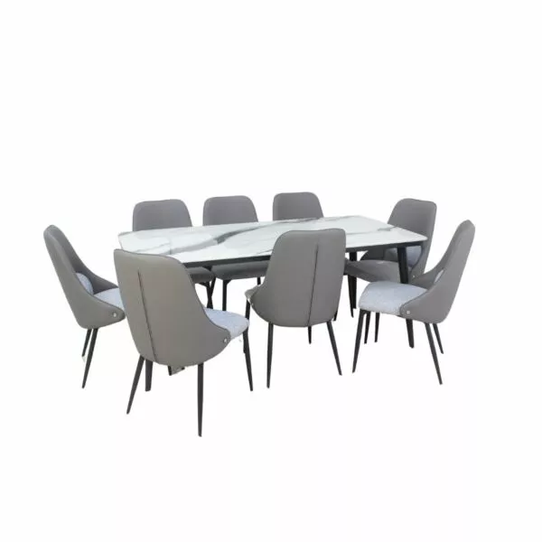 طقم طاولة طعام كارمن 8 اشخاص - اسود