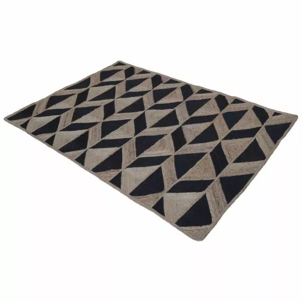 سجادة أدلي حياكة يدوية 150x230 - اسود وبيج
