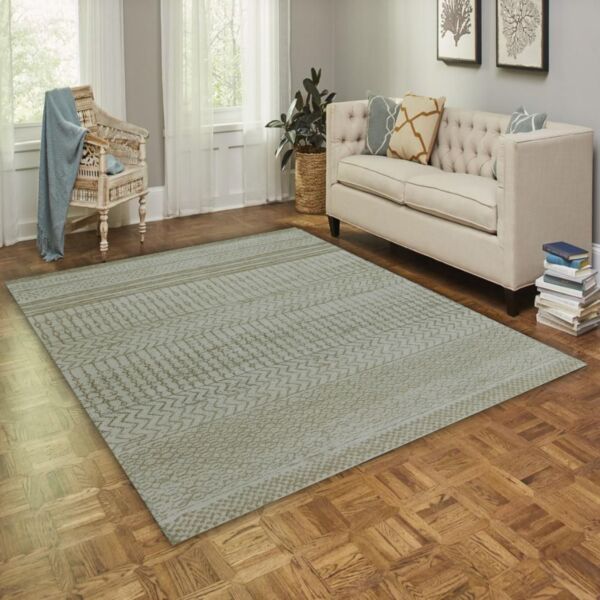 سجادة هوقا 150x230 سم حياكة يدوية - بيج فاتح