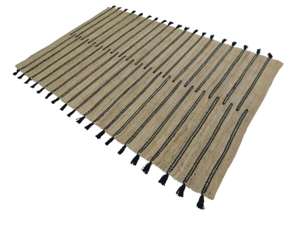 سجادة اريستان 150x230 سم حياكة يدوية - بيج واسود