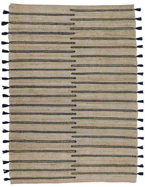 سجادة اريستان 150x230 سم حياكة يدوية - بيج واسود