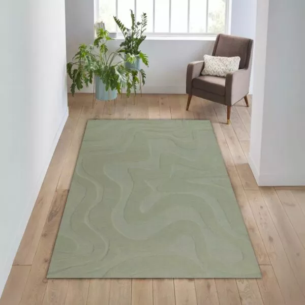 سجادة كايلي 150x230 سم حياكة يدوية - اخضر فاتح