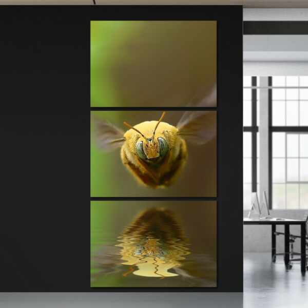 لوحة فنية بتصميم الطبيعة ثلاث قطع- نحلة