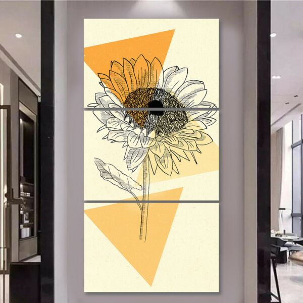 لوحة فنية اكترين ثلاث قطع - مودرن