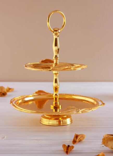 شيال تقديم طبقتين جوانا - ذهبي - كبير