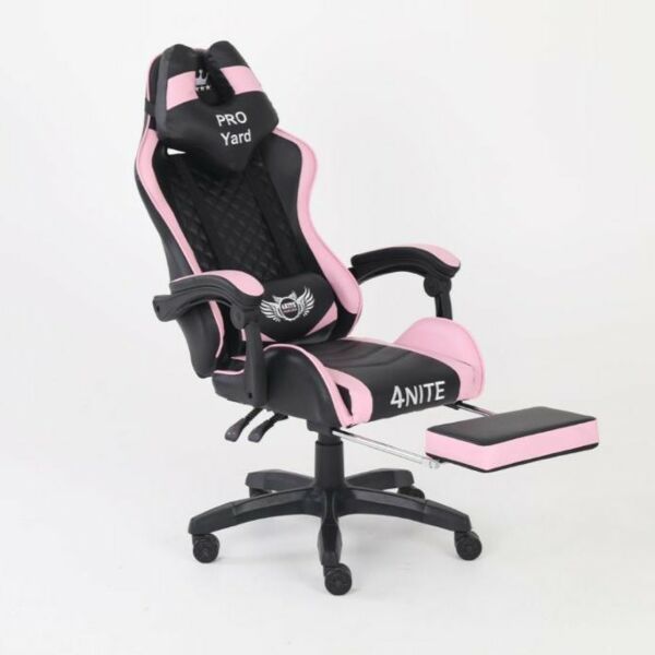 كرسي ألعاب جيمر بينار - اسود ووردي