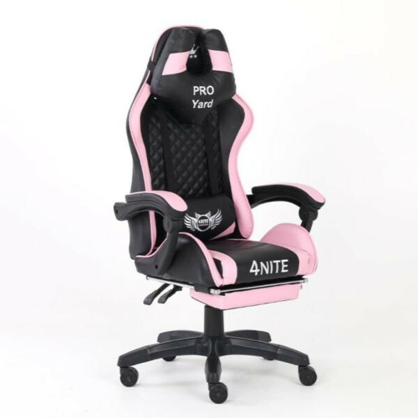 كرسي ألعاب جيمر بينار - اسود ووردي