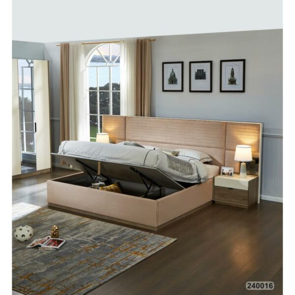 طقم غرفة نوم سوبر كينغ 8 قطع ميرال - بيج وبني