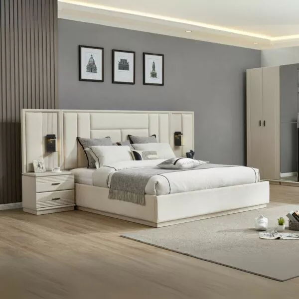 طقم غرفة نوم سوبر كينج 9 قطع ليوميناس - 200×200 سم