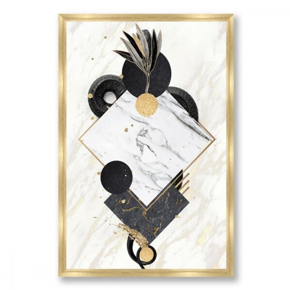 لوحة قماشية مودرن بتصميم رسم هندسي