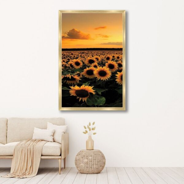 لوحة قماشية مودرن بتصميم عباد الشمس