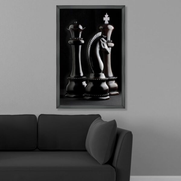 لوحة قماشية مودرن بتصميم شطرنج