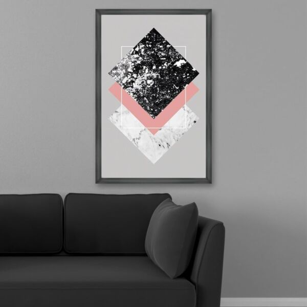 لوحة قماشية مودرن بتصميم رسمة هندسي