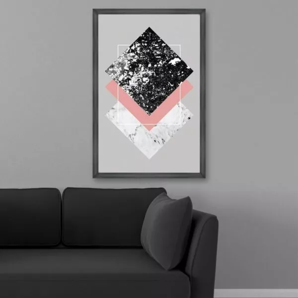 لوحة قماشية مودرن بتصميم رسمة هندسي