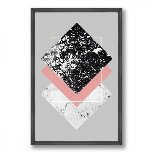 لوحة قماشية مودرن بتصميم رسمة هندسي