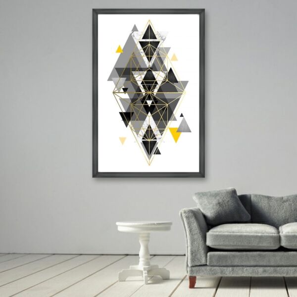 لوحة قماشية بتصميم رسمة هندسي