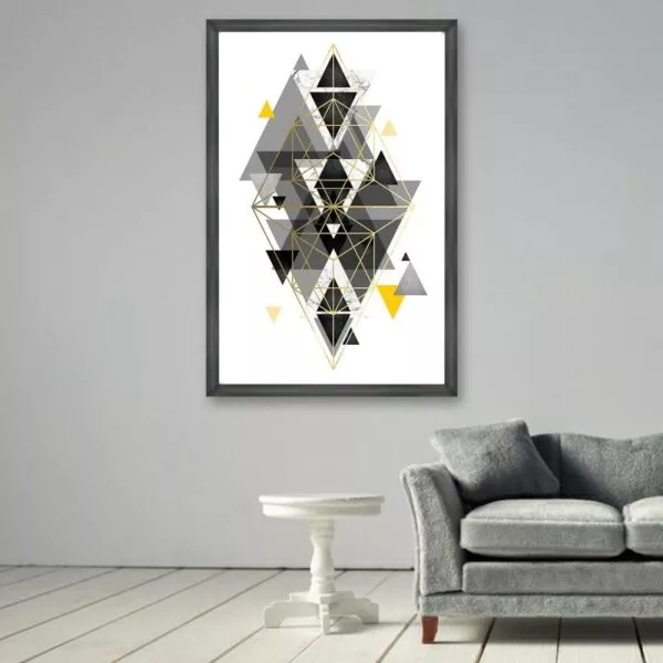 لوحة قماشية بتصميم رسمة هندسي