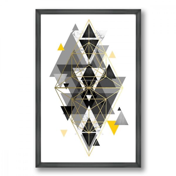 لوحة قماشية بتصميم رسمة هندسي