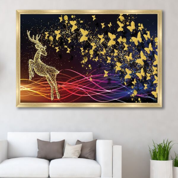 لوحة قماشية مودرن بتصميم غزال