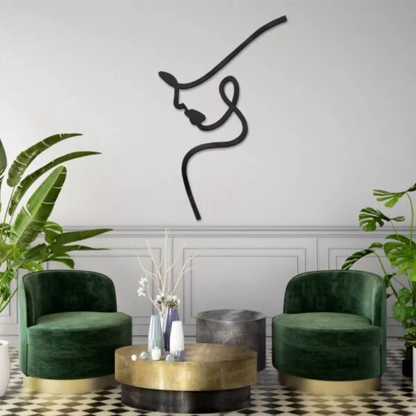 ديكور جداري أكرليك بنقشة جانب فتاة
