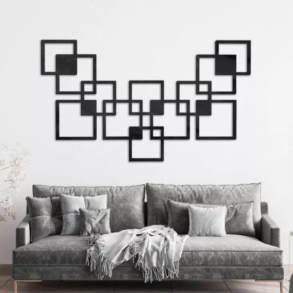 ديكور جداري اكريلليك بنقشة اطارات