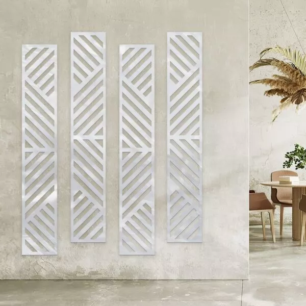 ديكور جداري فن تجريدي وهندسي - 4 قطع