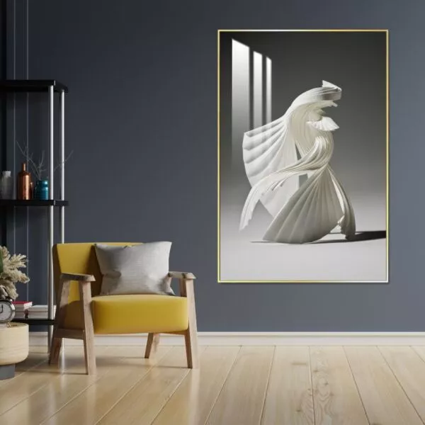 لوحة جدارية مودرن مع اطار - 80x120 سم