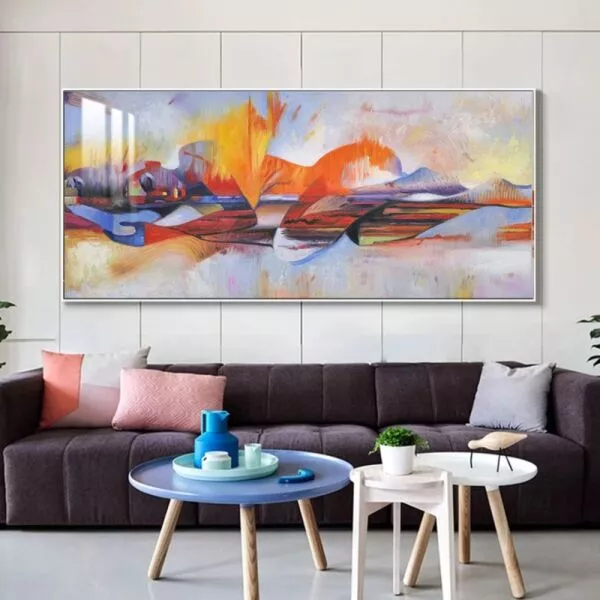 لوحة جدارية مودرن تجريدي - 80x120 سم