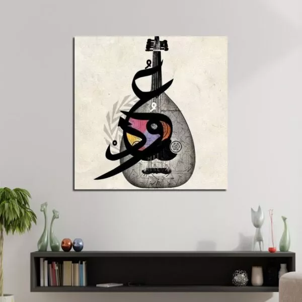 لوحة قماشية بتصميم عود
