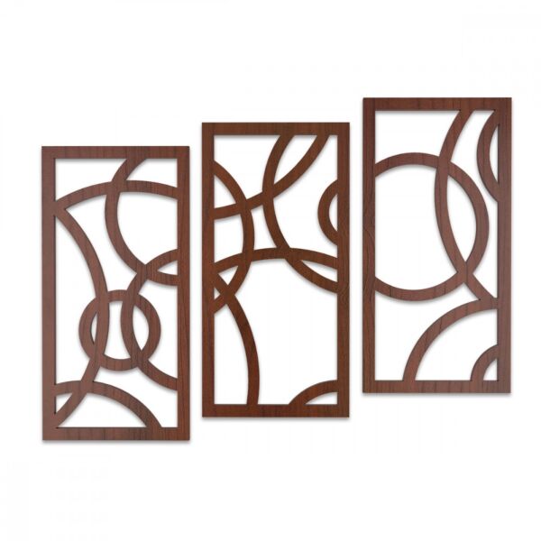 منحوتة خشبية بنقشة فن تجريدي